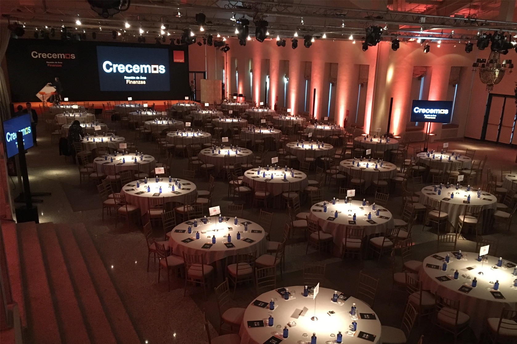 Aerial view of event space